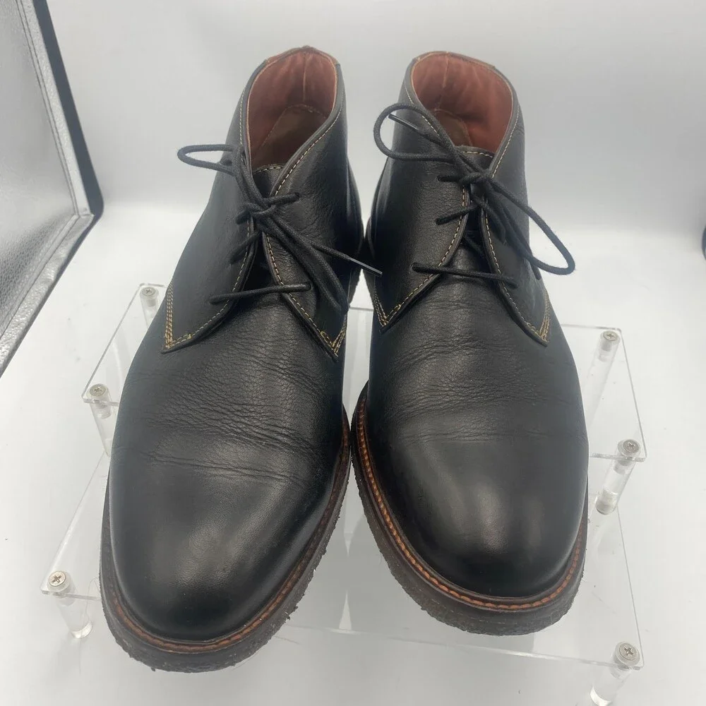 Johnston & Murphy Copeland 25-2021 Men's 11.5 M Boot Black Leather Ankle Chukka
